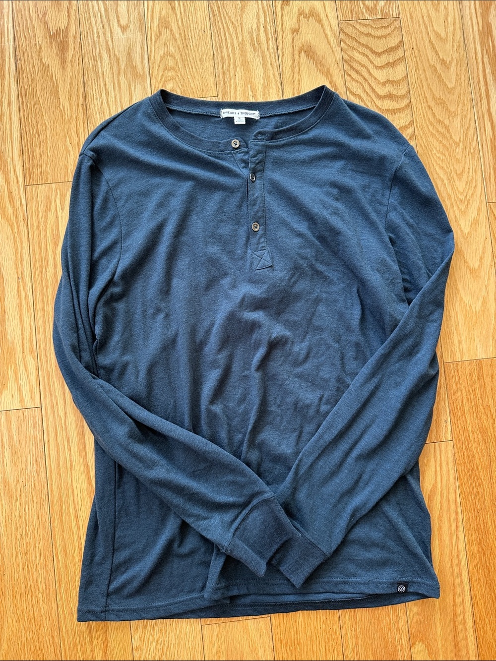 Threads 4 Thought Navy Long-Sleeve Henley Shirt